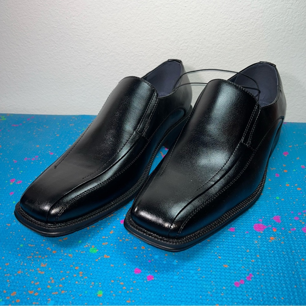 Brand new JF j.Ferrar Dash black slip on casual shoes faux leather size 11W & 9W